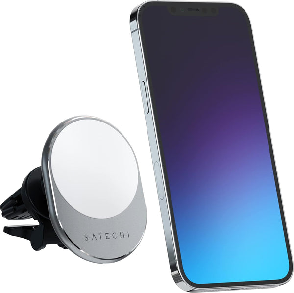 Satechi Magnetic Wireless Car Charger (Qi Wireless Charging) 7.5W Air Vent Mount for iPhone 15 Pro Max/15 Pro/15 Plus