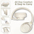 ZIHNIC Active Noise Cancelling Headphones, 60H Playtime Wireless Bluetooth Headset, Low Latency, Milky White