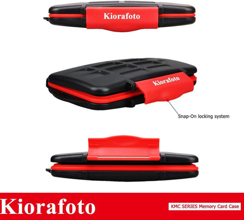 Kiorafoto 36 Slots Memory Card Holder Case Storage Protector Wallet for TF MSD Micro SD SDHC SDXC CF with Carabiner