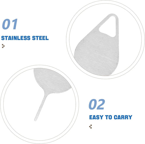 TOMETURE 200 Pcs Stainless Steel Sim Card Ejector Pins Universal Mobile Phone Tray Removal Tool for Cell Phone Sim Card