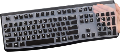 MUBUY-GOL Silicone Keyboard Cover for Logitech K120 & MK120 Ergonomic Desktop USB Wired