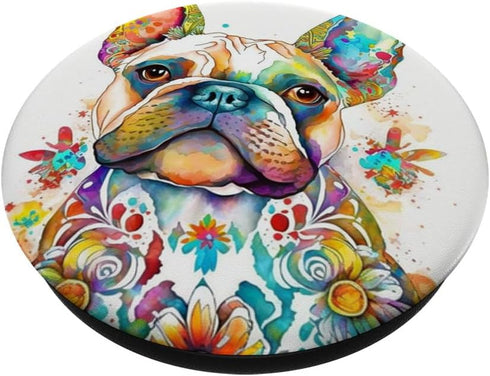French Bulldog Watercolor Frenchie PopSockets Standard PopGrip