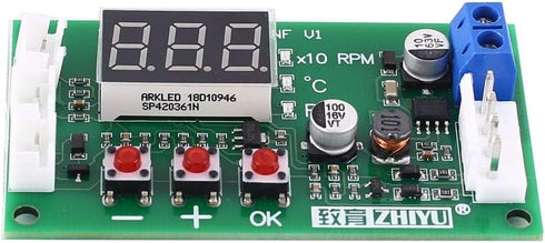 DONGKER Fan Temperature Controller Module, DC 12V 24V 48V 4-Wire PWM Driver Module for PC Fan/Alarm