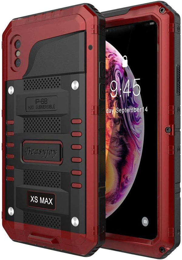 Beasyjoy iPhone Xs Max Case, Heavy Duty Waterproof Shockproof Tough Rugged Military Grade Defender with Built-in Screen