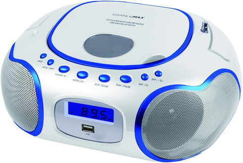 HANNLOMAX HX-309CD Portable CD/MP3 Boombox, AM/FM Radio, Bluetooth, USB Port for MP3 Playback, Aux-in, AC/DC Operated