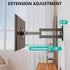 WALI 15 inch 13 32 inch 100x100mm (1330LM), TV Wall Mount Articulating LCD Monitor Full Motion Extension Arm Tilt