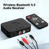 Ransanx M2R 5.4 3.55mm Bluetooth Audio Receiver RCA Bluetooth Adapter for Stereo Wireless Audio Receiver/USB Flash