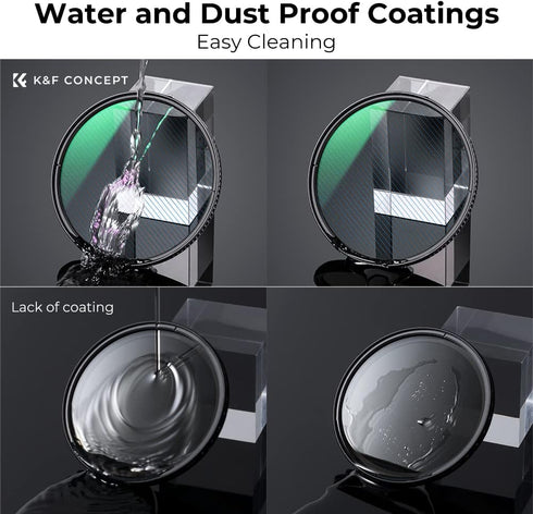 K&F Concept 52mm Blue Streak Effect Lens Filter, Anamorphic Optical Glass Light Flare Effect for Camera Lens