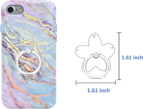 Transparent Oriental Cherry Cell Phone Ring Holder - 360 Rotation Clear Cherry Blossom Grip Stand