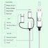 MTAKYI Multi 5 in 1 Universal USB Charging Cable,3M/10FT USB A/Type C to Lightning+Type C+Micro USB Nylon Braided Sync Charger Cord Adapter for Android/iPhone13/iOS/Samsung/Huawei/LG- for Car