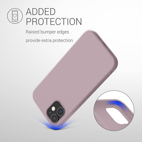 kwmobile 12 12 Case Compatible with Apple iPhone / iPhone Pro Case - Soft Slim Protective TPU Silicone Cover - Nude