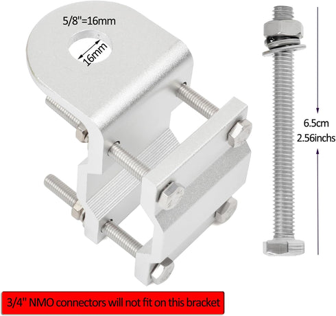 HYS Heavy Duty Single Roll Bar/Mirror Mounting Bracket with 16mm Hole and NMO to SO239 Connector for Midland Radio