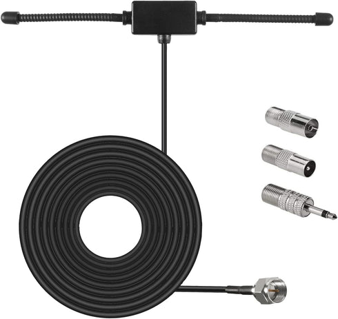 AEDIKO FM Radio Antenna Adhesive Mounting FM Radio FM Dipole Antenna for Stereo