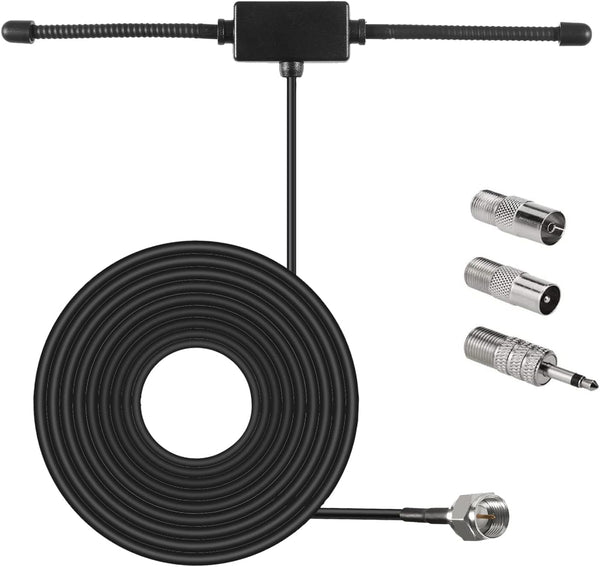 AEDIKO FM Radio Antenna Adhesive Mounting FM Radio FM Dipole Antenna for Stereo