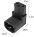 YACSEJAO IEC 320 Male C14 to 90 Degree Down Right Angled C13 Power Extension Adapter, 2PCS
