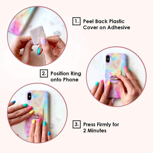 Velvet Caviar Cell Phone Ring Holder - Finger Ring & Stand for Improved Grip, Compatible with iPhone, Galaxy, Nebula
