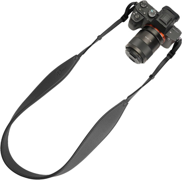 1.8Wide Camera Strap, Fashionable PU Leather Camera Strap for Sony/Nikon/Canon/Minolta/Panasonic/SLR/DSLR Cameras