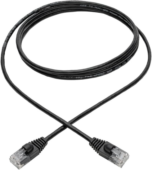 Tripp Lite Cat6a 10G Ethernet Cable - Snagless Molded Slim UTP Network Patch Cable (RJ45 M/M), Black, 6 ft.