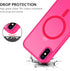 Telaso iPhone X/XS Case - Slim, Shockproof, Anti-Scratch, Matte Back, Hot Pink, Compatible with MagSafe Wireless