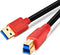 Tan QY USB 3.0 Cable A Male to B Male 1Ft, Type
