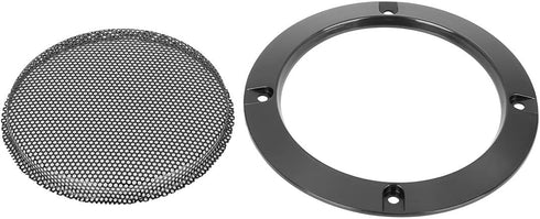 X AUTOHAUX 2pcs 4 Inches Metal Glossy Audio Speaker Cover Mesh Subwoofer Grill Horn Guard Decorative Circle Grille
