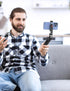 YUMAZLA 2 1/4 inch Phone Tripod Mount with Cold Shoes, Smartphone Holder Adapter Rotatable Bracket