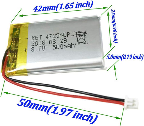 Be oneself 3.7V 500mAh Lithium Polymer Mini Rechargeable Battery for #1118 Keychain Camera