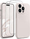 AOTESIER iPhone 14 Pro Max Case, 6.7" Silicone, Shockproof, Anti-Scratch, Stronger Camera Protection + 2 Screen