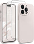 AOTESIER iPhone 14 Pro Max Case, 6.7" Silicone, Shockproof, Anti-Scratch, Stronger Camera Protection + 2 Screen
