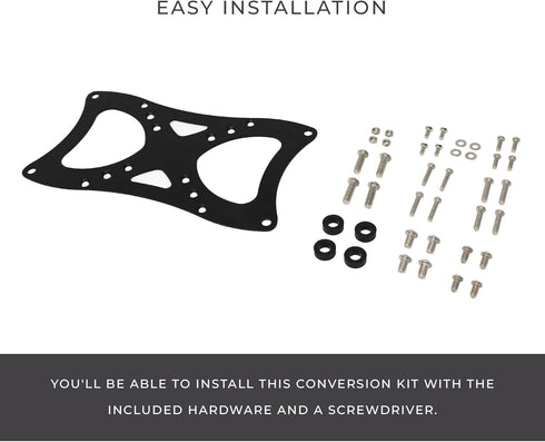 HumanCentric VESA Mount Adapter Plate for 200 x 100 mm VESA Patterns, Conversion Kit for 75 x 75 and 100 x 100 mm