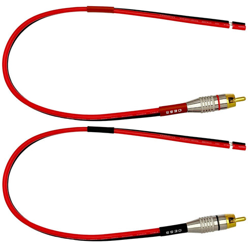 CESS-064-1f 2-Channel Speaker Cables to RCA Plugs Adapter (1 Foot)