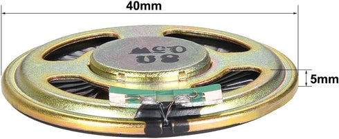 uxcell 0.5 W 8 Ohm DIY Speaker, 40mm Round-Shape Replacement Loudspeaker, 2pcs