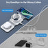 3 in 1 Magnetic Foldable Wireless Charger, Travel Charging Station for Multiple Apple Devices, Adapter Not Included