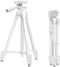 kakotopa White Lightweight Tripod - 17" to 57" Adjustable Height with 360 Pan