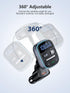 LENCENT Bluetooth FM Transmitter PD 30W, Bluetooth Car Adapter with QC3.0 Fast Charger, Hi-Fi Bass Music, Wireless