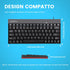 Perixx PERIBOARD-422 Wired USB-C Mini Keyboard, Black, US English Layout, USB Type C Connector