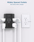 Surge Protector, 5 Outlets Extender with 4 USB Ports, 1800J Power Strip Multi Plug Outlet Expander, Black