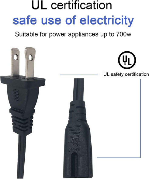 BestCH ZS-YN7PS ZS-YN7 ZS-Y3 ZS-X1 AC in Power Cord Outlet Socket Cable Plug Lead for Sony Boombox (Note:Only Fit