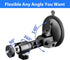 Suction Cup Mirror Phone Holder with Light, Travel Wall Phone Camera Mount for Makeup Content Creator Essentials,