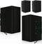 2 PCS Black Outdoor Speaker Cover, Weatherproof Wall Mounted, UV Resistant, Dustproof 600D Oxford Cloth (H 10" x W 6" x