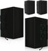 2 PCS Black Outdoor Speaker Cover, Weatherproof Wall Mounted, UV Resistant, Dustproof 600D Oxford Cloth (H 10" x W 6" x