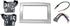 Custom Install Parts Silver Double Din Dash Install Kit w/Wiring Harness Radio Stereo Compatible with