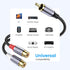 1 2 Consoles(0.65ft/20cm) MOSWAG Male to Female RCA Splitter, RCA Y Splitter Cable Audio Video Splitter Adapter