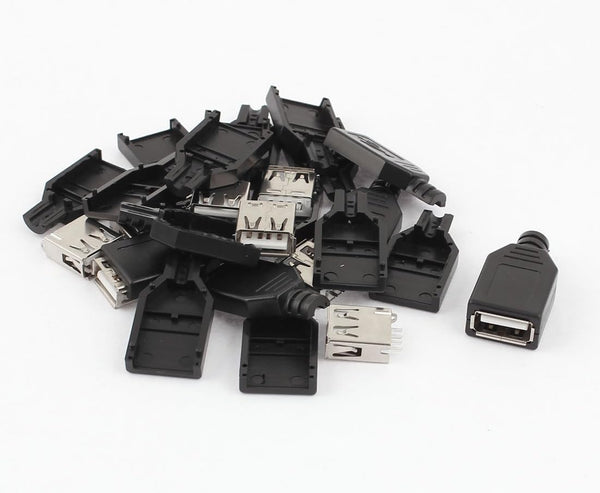 uxcell 10PCS USB 2.0 Type A Female Socket Adapter Connector with Plastic Cover