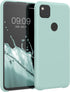 kwmobile Case Compatible with Google Pixel 4a - TPU Silicone Phone Cover with Soft Finish, Mint Matte