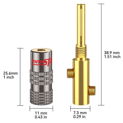 Banana Plugs for Speaker Wire, 12 Pairs (24 Pcs), 24K Gold Plated Connectors with Screwdriver