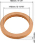 QWORK Wooden Speaker Spacer Rings, 4 Pcs 6.5" Car MDF Speaker Ring for 6.5 Inch Speakers