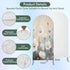 Jnbasdffb 6 Spring Floral Wedding Arch Cover, Stretchy Spandex Arch Backdrop Stand Covers FT, White Flowers Modern Oil