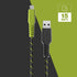 Skullcandy Line+ Braided Lightning Cable, 15W USB A to Lightning Charger Cable and Sync Cable for iPhone/Pro/Max, 6ft - Grey/Yellow