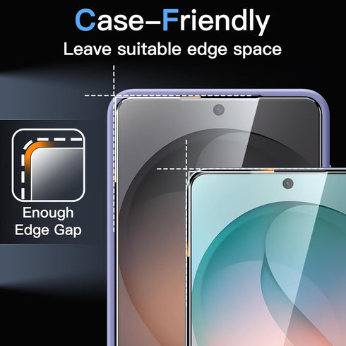 S26, 10-Second 9H 2-Pack JETech Screen Protector for Samsung Galaxy Easy Installation Kit with One-Step Alignment Tray